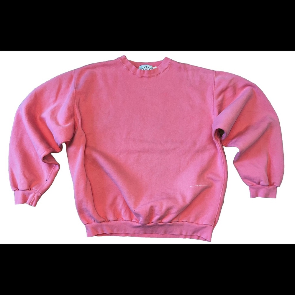 Vintage SDI Solid Womens Pink Crew Sweater Size XL